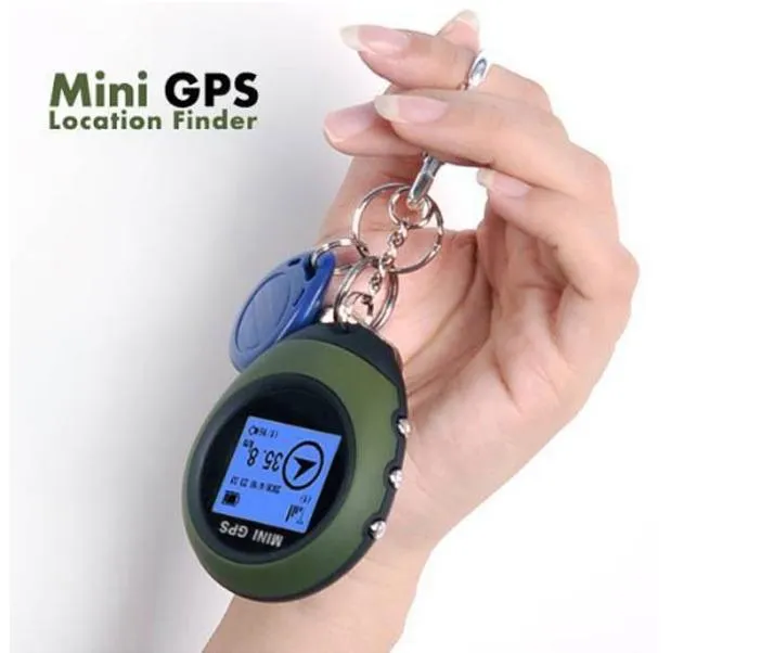 Mini GPS Tracker Locator Finder Receptor de navegación USB de mano recargable con brújula electrónica para viajes al aire libre