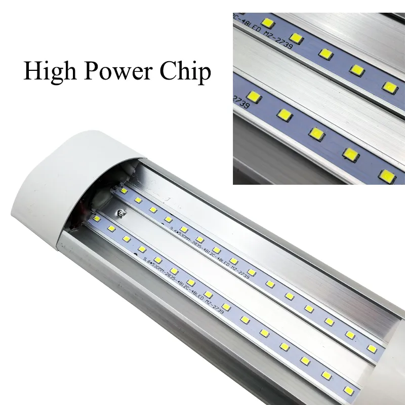 Surface Mounted LED Batten Double row Tubes Lights 2FT 3FT 4FT T8 Fixture Purificati LED tri-proof Light Tube 18W 36W AC 110-240V