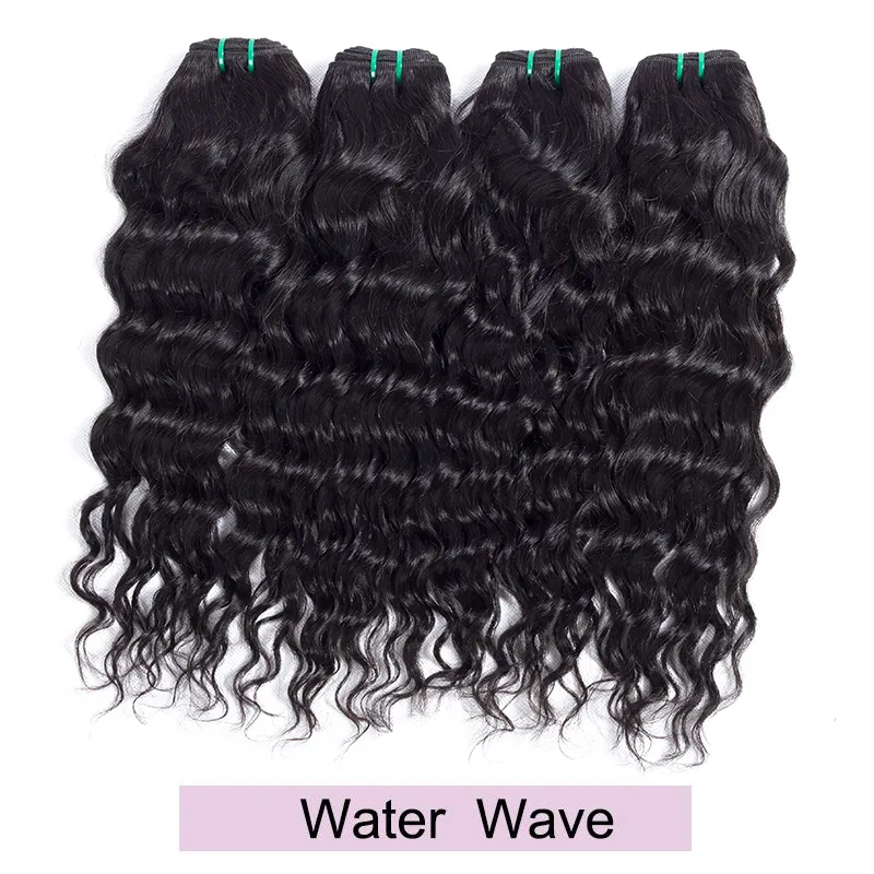 Cheap Peruvian Indian Body Wave Straight Hair Extensions Brazilian Deep Wave Water Kinky Curly Hair Mix Texture Remy Human Hair 3/4 Bundles