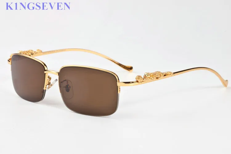 Moda atitude óculos de sol para homens mulheres óculos leopardo quadros óculos de sol feminino liga de prata ouro armação de metal novos óculos com b336k