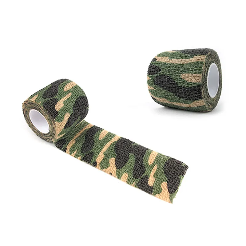 Utomhuskamouflage bandutrustning airsoft paintball jakt skytte muti färger camo stealth tejp nr16-201