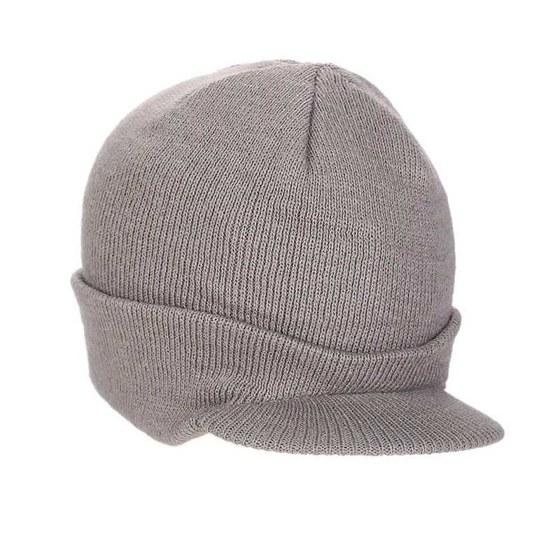 Unisex Tepe Mıhtılı Knited Visor Manşet Beanies Şapka Kış Kış Sıcak Yün Tığ Şapkaları Açık Kayak Kar Kapakları251p