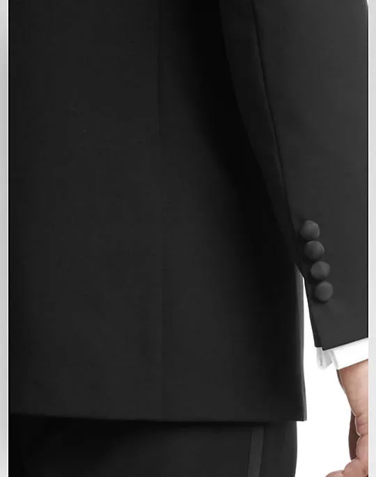 Automne 2017 Dernière Costumes Formels Hommes Western Style Peaked Revers Deux-pièces Noir Custom Made Groomsmen Sux Tuxedo