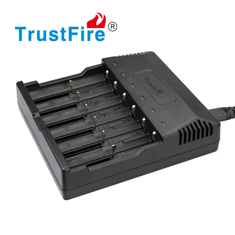100% Authentic Trustfire TR012 6-Slot Battery  for 18650 16450 14500 18350 Rechargeable Batteries VS Nitecore I8 DHL 