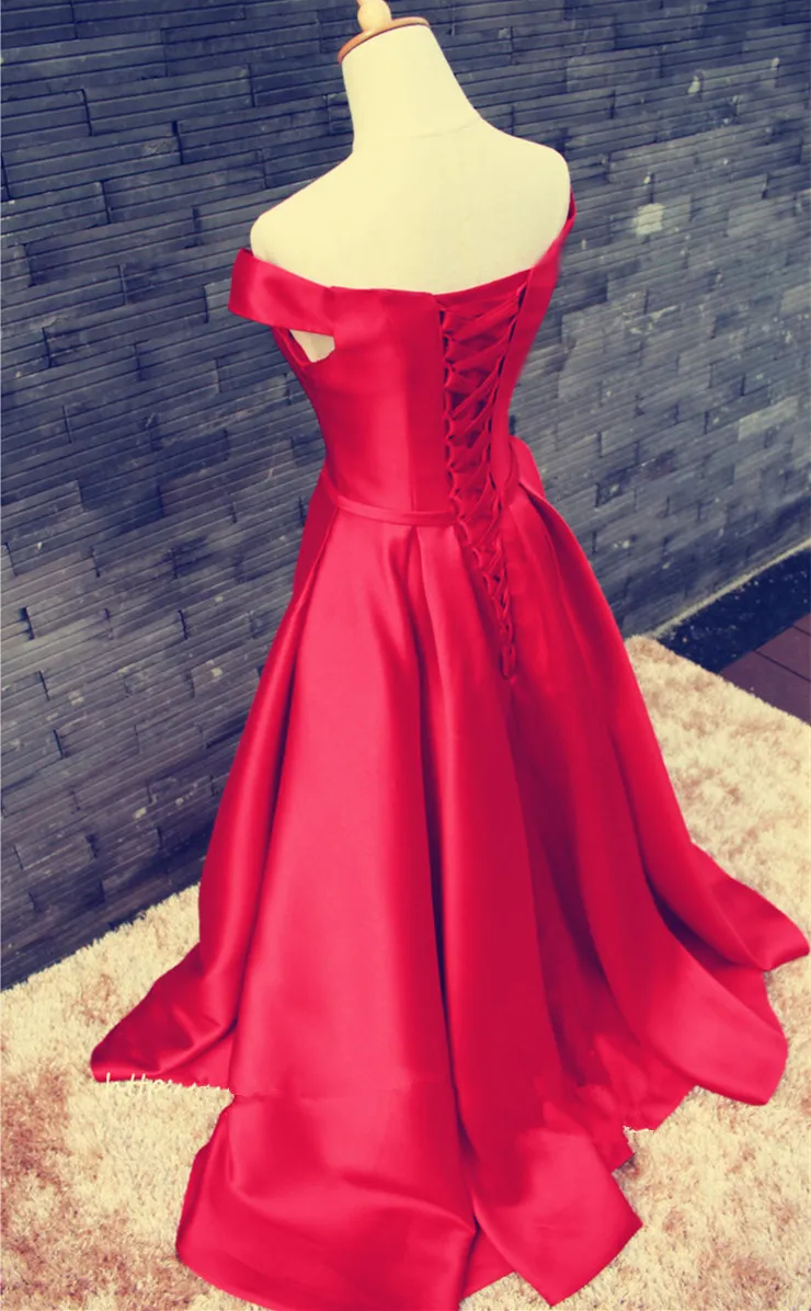 Simple Dark Red Prom Dresses Long Formal Pageant Gowns With Belt Sexy V Neck Open Back Vintage Party Evening Gowns BA1610