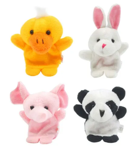 Baby Stuffed Plush Toy Finger Puppets Tell Story Animal Doll Hand Puppet Kids Toys Children Gift With 10 Animal Group HH7-92