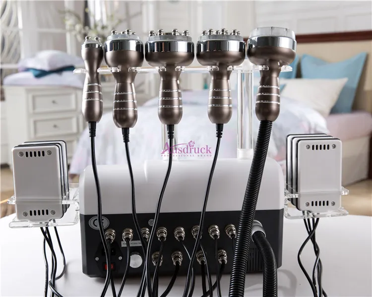 Hot selling ultrasone liposuctuele cavitatie vacuüm bipolaire multipolaire radio frequentie rf 8 pads diode lipo laser gewichtsverlies machine