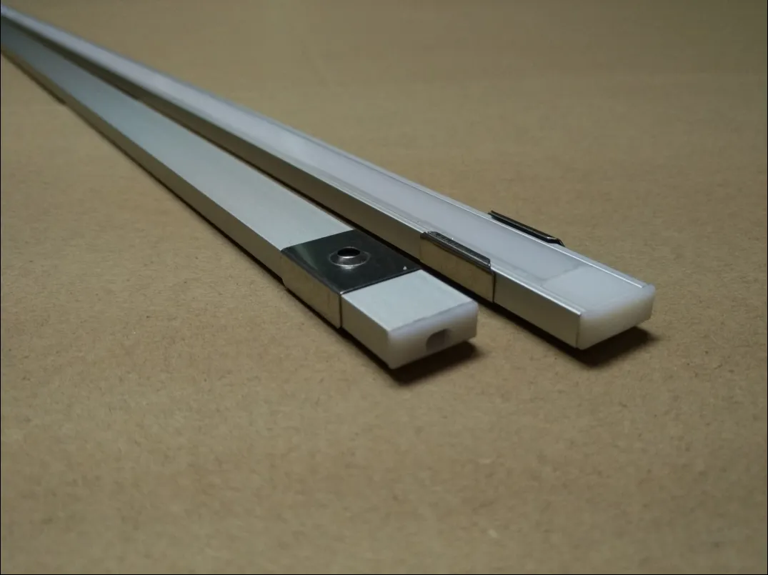 factory production flat slim led strip light aluminum extrusion bar track profile channel with cover and end caps266o