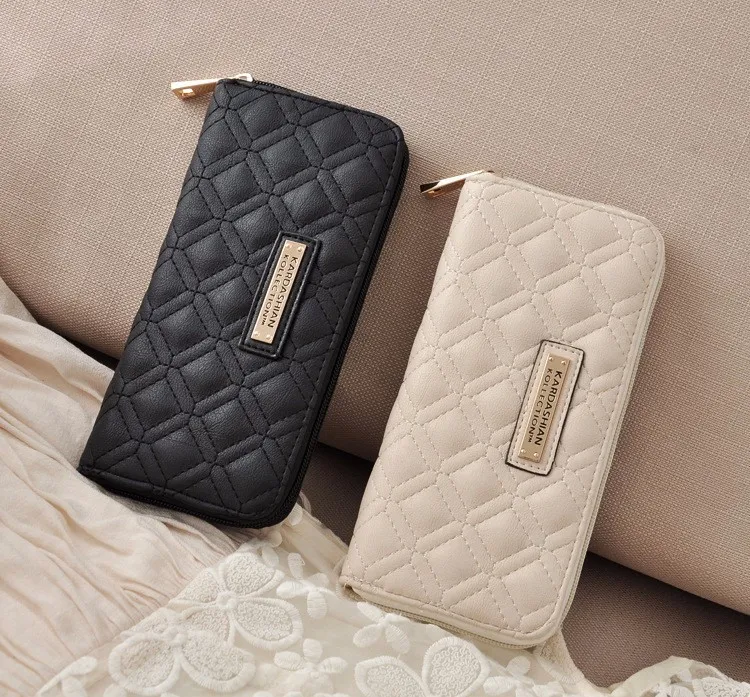 Selling Kk Wallet Long Design Women Wallets PU Leather Kardashian Kollection High Grade Clutch Bag Zipper Coin Purse Handbag315m