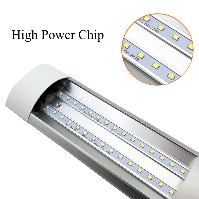 Surface Mounted LED Batten Double row Tubes Lights 2FT 3FT 4FT T8 Fixture Purificati LED tri-proof Light Tube 18W 36W AC 110-240V