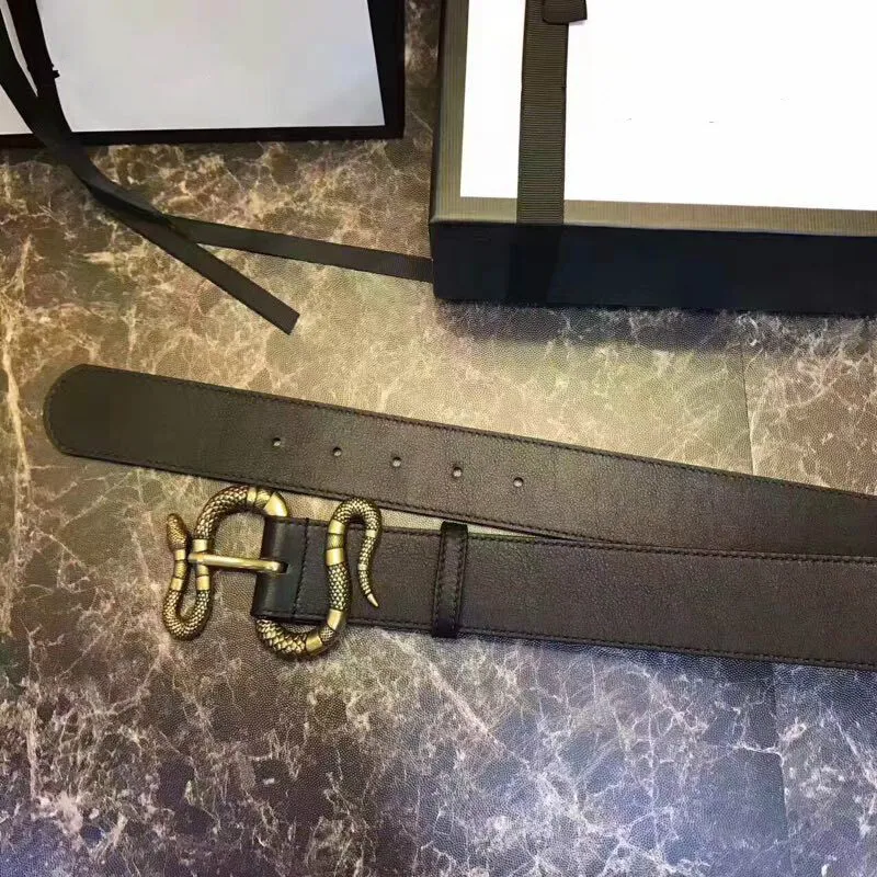 Ceinture à boucle modèle serpent pour hommes et femmes, ceinture de luxe de haute qualité, de styliste, cadeau 267B