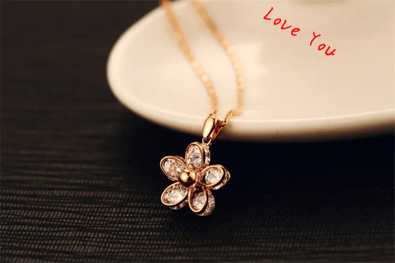 Grand collier avec pendentif en forme de fleur en zircone cubique pour femmes, ras du cou, pour fête de mariage, bijoux à la mode, accessoires coréens 293s