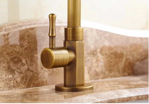 vintage brass kitchen faucet bathroom bronze faucets deck mounted rotatable ceramic valve single handle 1 hole antique brass taps