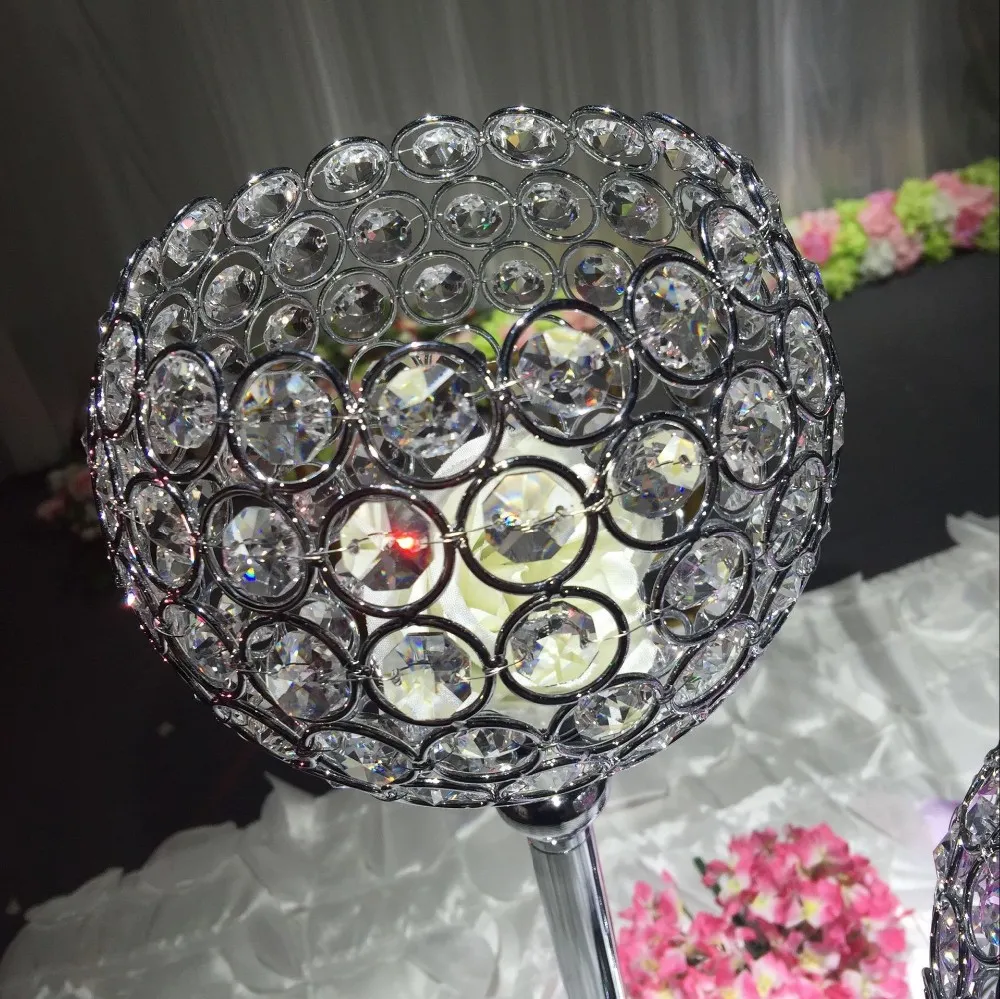 wholesale luxury hanging crystals wedding centerpieces for flowers