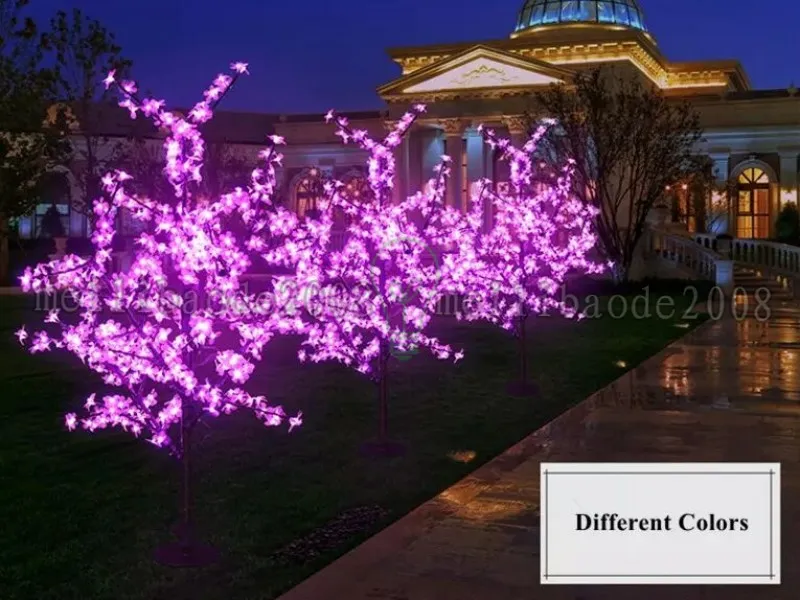 LED Artificial Cherry Blossom Tree Light Christmas String Light LED Bulbs 2m/6.5ft Height 110/220VAC Rainproof Outdoor Garden MYY