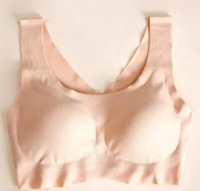 Autumn and winter V version cotton, Japan seamless underwear, one piece female cotton cup, thickened non steel vest, Sleep Bra