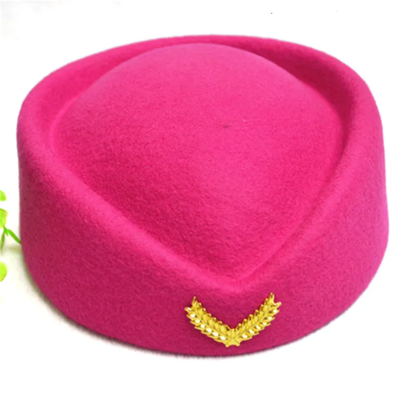 Automne hiver laine bérets chapeaux pour femmes mode dames hôtesse de l'air casquette scène Performance marin danse bateau casquettes Cosplay Hats262x