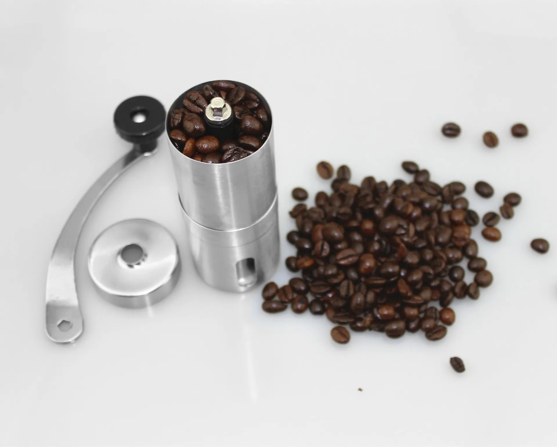 Coffee Bean Mills Grinder Manual Portable Kitchen Grinding Tools Stainless Steel Perfumery Cafe Bar Handmade Support OEM 