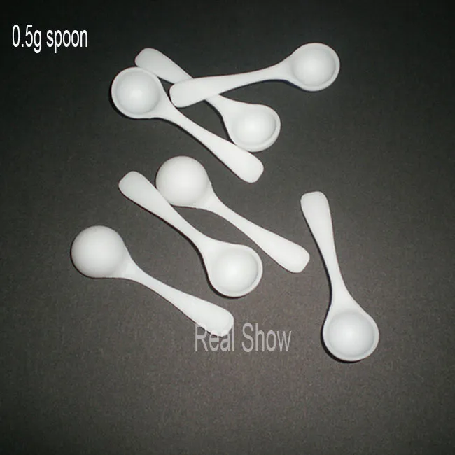 Outils de mesure cuillère blanche ou noire 0 5g cuillères à mesurer en plastique entières en Chine / cuillères à poudre 2853