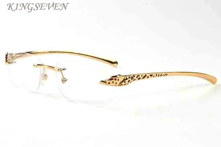 modecykling solglasögon för män kvinnor buffel horn glasögon silver guld leopard ram rimlösa kvinnor solglasögon svart grå brown209h