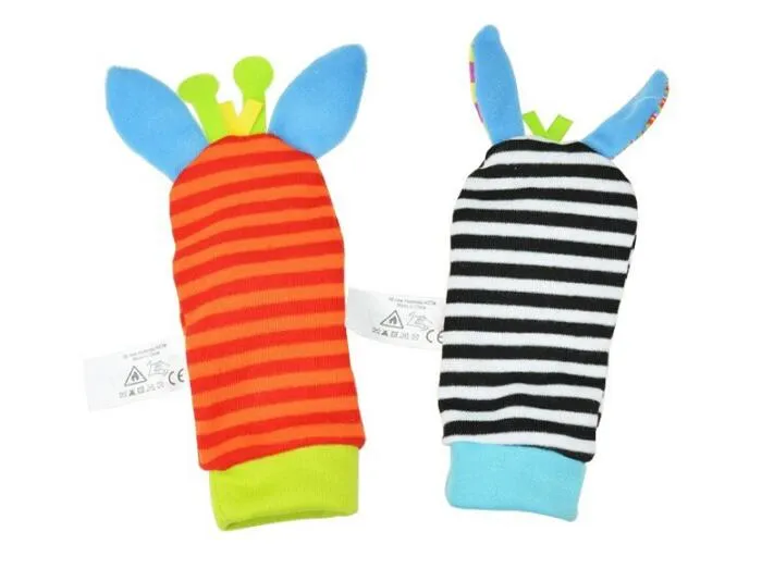 Sozzy Baby toy socks Baby Toys Gift Plush Garden Bug Wrist Rattle 3 Styles Educational Toys cute bright color4203943