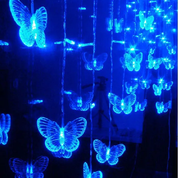 8M × 0 5M LED String Fairy Curtain Light with Butterfly LED Curtain Carta