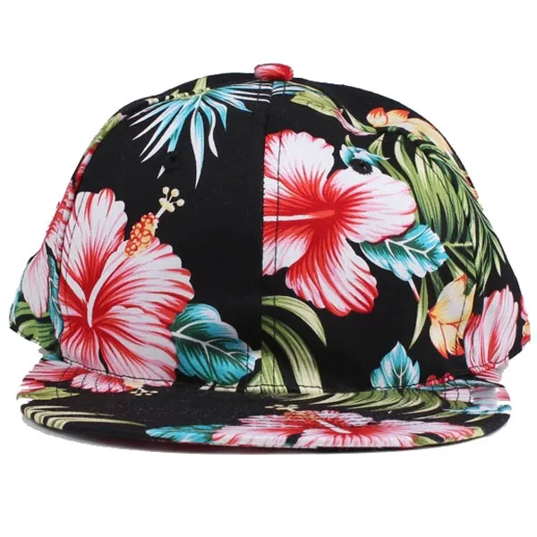 Flor Snapback Chapéu Boné de beisebol com estampa floral 3 cores 265N