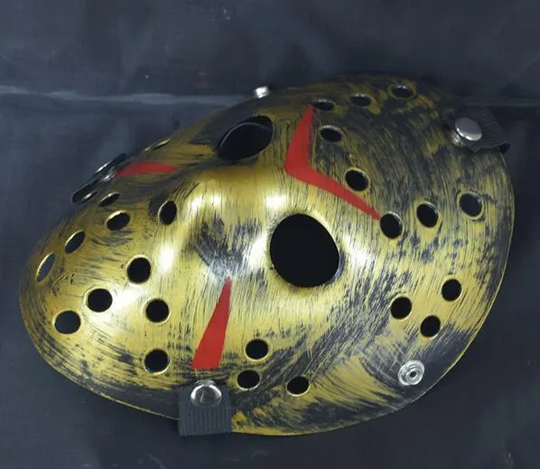 Máscara arcaística de Jason, rosto cheio, máscara assassina antiga Jason vs Friday The Prop Horror Hockey Halloween Costume Mask1753