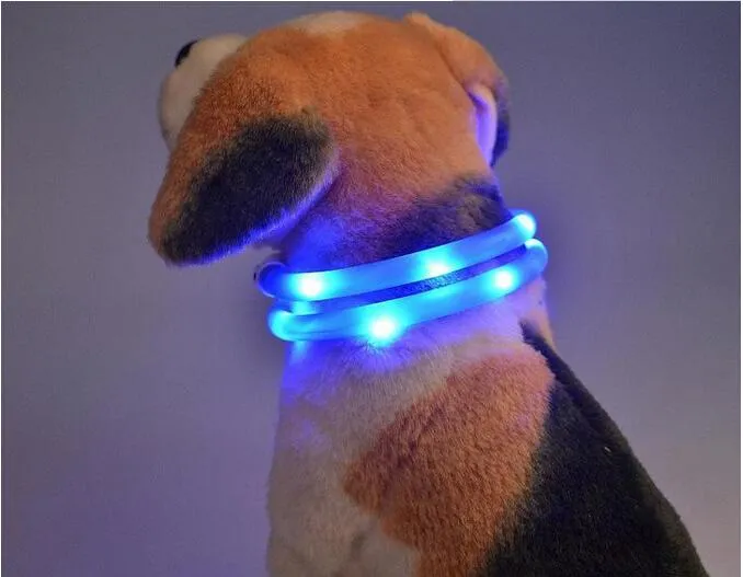 Pas cher commun USB Chargeur Pet Dog Colliers Best Collars Basic Colliers USB Pet Collars lumière réglable LED clignotant collier de chien