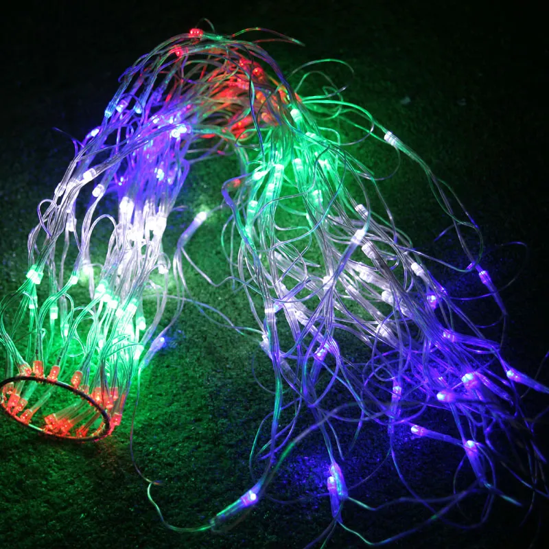 Waterproof RGB Spider LED Net String 1 2M 120 LED Colorful Light Christmas Party Wedding LED Curtain String Lights Gadern Lawn Lam221m