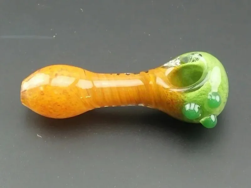 5Inch Long Colored Tobacco Glass Heady Hand Spoon Pipe Cute Thick Smoke Accessories bubblers Pipes for Smoking