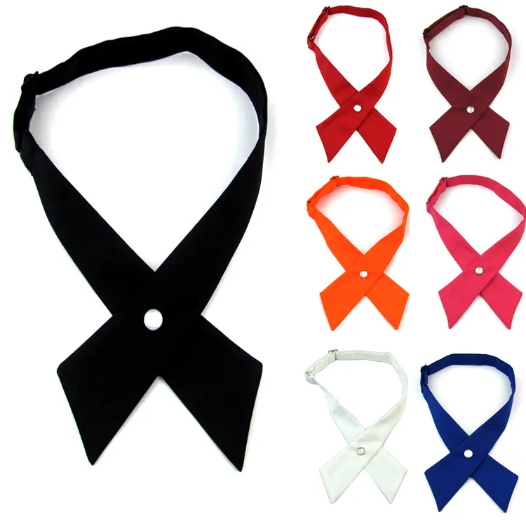 Crossover bowties Solid Color Cross bow tie for boy girl neckties Christmas Gift FedEx TNT159W