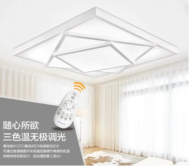 Modern enkel metallkonst takljus geometrisk LED -flushmontering Ljuskronor målade finish för vardagsrum sovrum234z