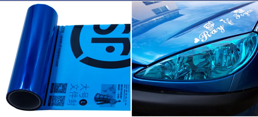 30cmx100cm New Auto Car Smoke Fog Light Headlight Taillight Tint Vinyl Film Sheet Sticker Wrap Red Bllack Blue White GreenYellow
