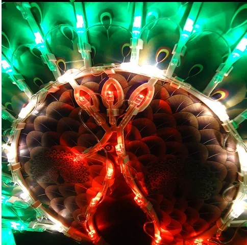 Nieuwjaarslantaarn Nieuwjaarsdecoratie Bruiloft Huwelijksruimte Indeling Venster Decoratieve Pauw LED Vakantietuin Gazon Lights268b