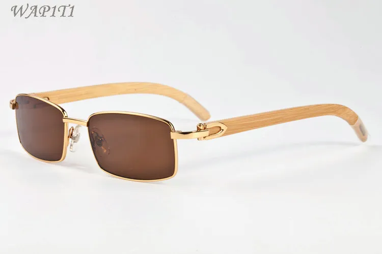 Модные деревянные солнцезащитные очки для мужчин Bamboo Sports Buffalo Hornse Glasses Женские очки Солнцезащитные очки поставляются с коробкой Case Lunettes Gafas de S244V