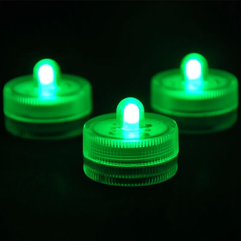 Luces submarinas LED LED LEACHE LED SUMBERSIBLE Té Vela impermeable La luz del té submarina Sub luces Batería impermeable NIG292B