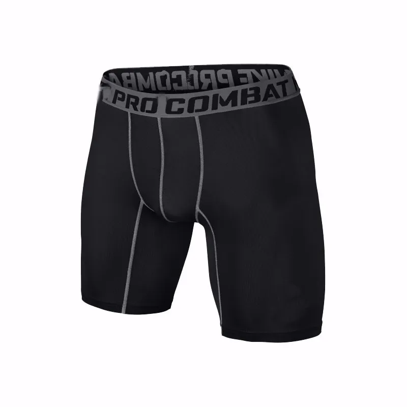 Wholesale-sports Gym Black Short Men Running Compression Shorts Sweatpants Bodybuilding Combat Dry Training Leggings Men Short Pants