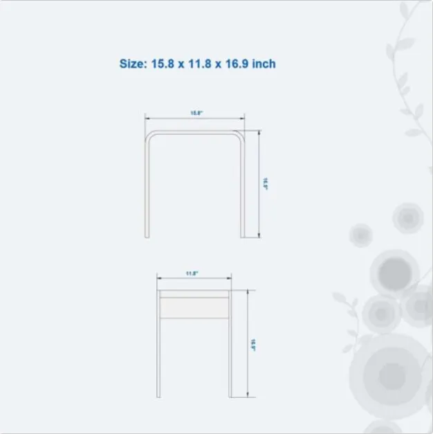 ソリッドサーフェスストーン家具スツールベンチチェアバスルームスチームシャワーシート16 x 12インチSW140191E