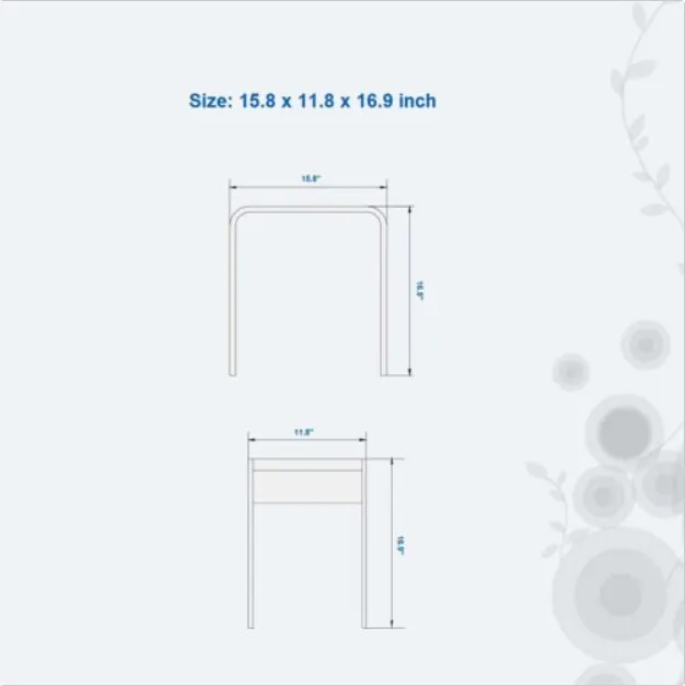 Solid Surface Stone Furniture Hocker Bank Stuhl Badezimmer Dampfduschsitz 16 x 12 Zoll SW140211E