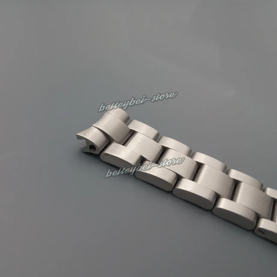 20 mm neuer silberbürbster Edelstahl gebogener Ende Watch Bandgurt Armbänder für Vintage Watch226Q