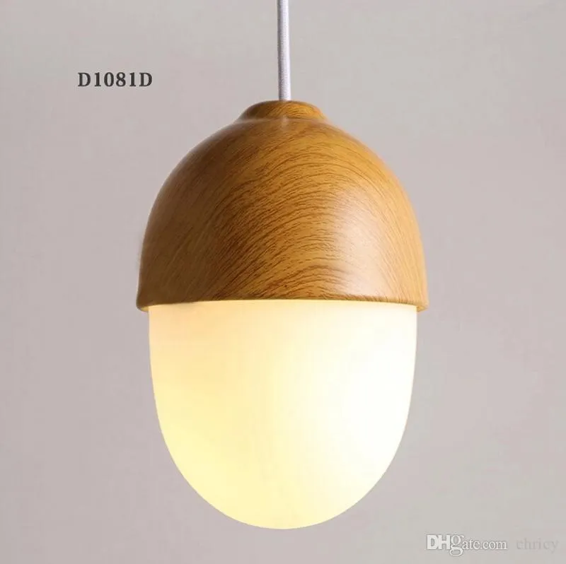 Lampada a sospensione a LED moderna a forma di noce di noce a sospensione lampadari in vetro di vetro ristorante illuminazione sala da pranzo decorazione del illuminazione245b