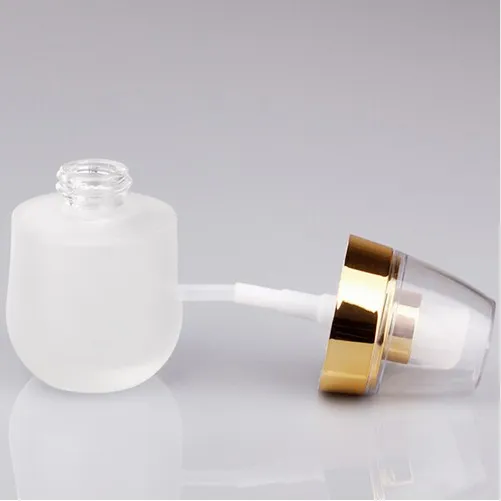 30 ml cam kozmetik şişeleri boş Parfüm Yüz Losyonu Krem Süt Makyaj Itme Dağıtıcı Şişe Sıvı Dispenser Doldurulabilir Ev Koku