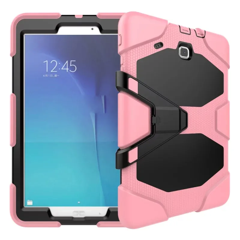 Waterproof Floating Phone Tablet PC Soft Solicon Case For Samsung TabE T560 9.7inch Military Extreme Heavy Duty Shockproof With Screen Protector Kickstand