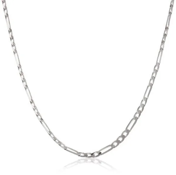 100 pz 925 catene in argento sterling massiccio 2mm collana da donna figaro link 16 30224Y