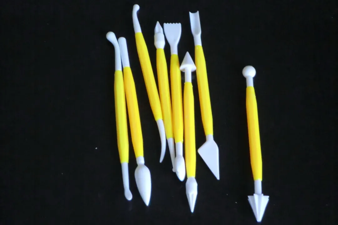 100CARDS Amarelo Novo Bolo Fondant Modeling Ferramentas para Bolo Decoração e Sugarcraft Tools