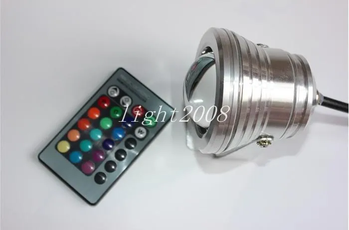 10W Underwater RGB Light LED Remote Control Spot Light Lamp waterproof . IP68 950 lm change for fountain decorated with the remote