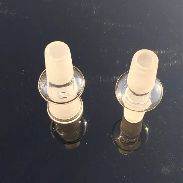 Accesorios para fumar de 14 mm a 18 mm Adaptador adaptadores de vidrio para plataformas de petróleo Bongs de agua Masculino femenino en forma de cuarzo Banger