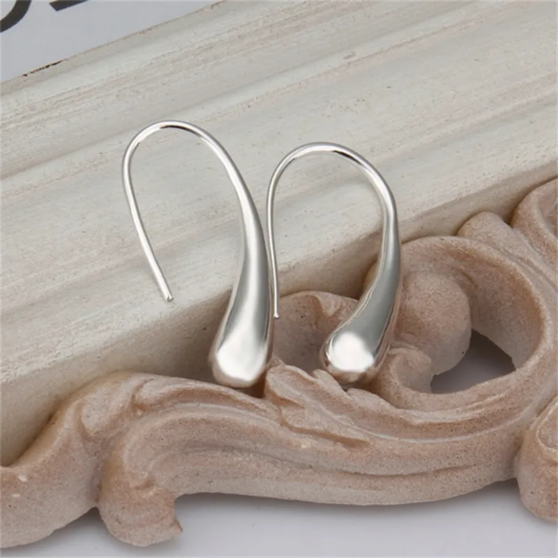 Yhamni Real 100% 925 Boucles d'oreilles en argent sterling pour les femmes avec 925 Stamp Sild Stud Oreau Broute à oreilles Bijoux de mode anti-allergique E004293W