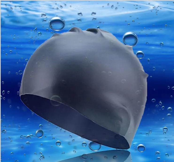 High quality Silicone Material earflaps swimming cap summer season unisex swimg pooll hats for men and woman latex swim hats